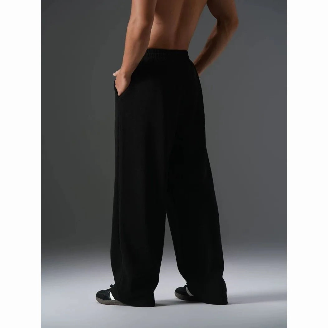 Men's Sweatpants Elastic Waist Joggers Track Pants Casual Sport Fitness Gym Clothing Autumn All-Match Loose Comfy Trousers