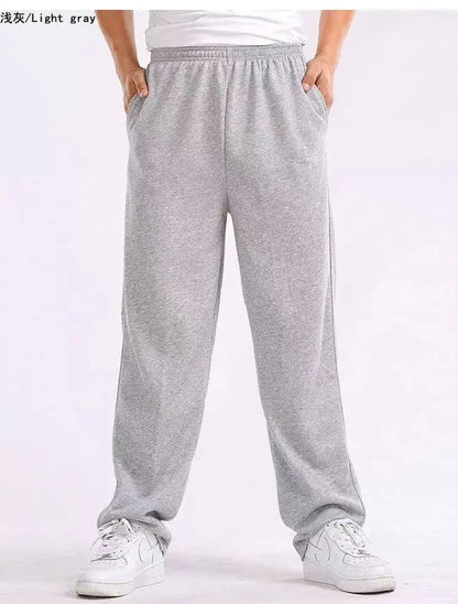Men's Sweatpants Elastic Waist Joggers Track Pants Casual Sport Fitness Gym Clothing Autumn All-Match Loose Comfy Trousers